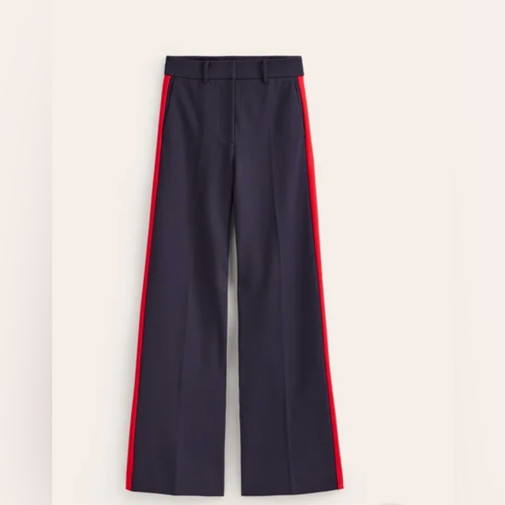 Boden women’s navy blue pants with a red pinstripe size4R